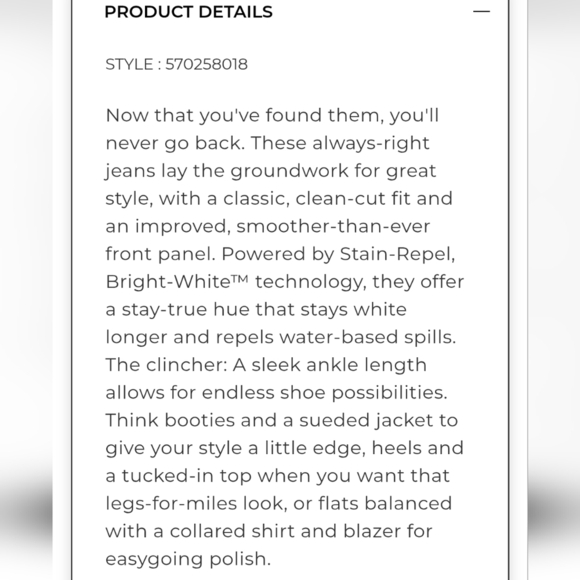 Chico's #570258018 So Slimming White Girlfriend Ankle Jeans NWT - Picture 15 of 16